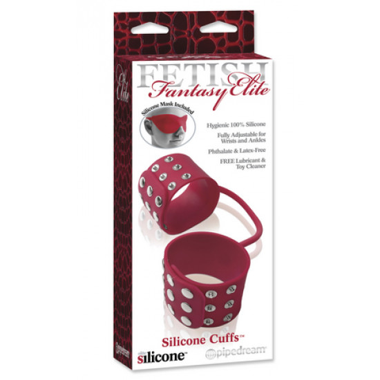 Силиконовые наручники FF ELITE - SILICONE CUFFS RED 457015PD