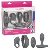 Набор с вибро-кольцом и анальным вибромассажером на пульте управления SILICONE REMOTE ADVENTURE SET