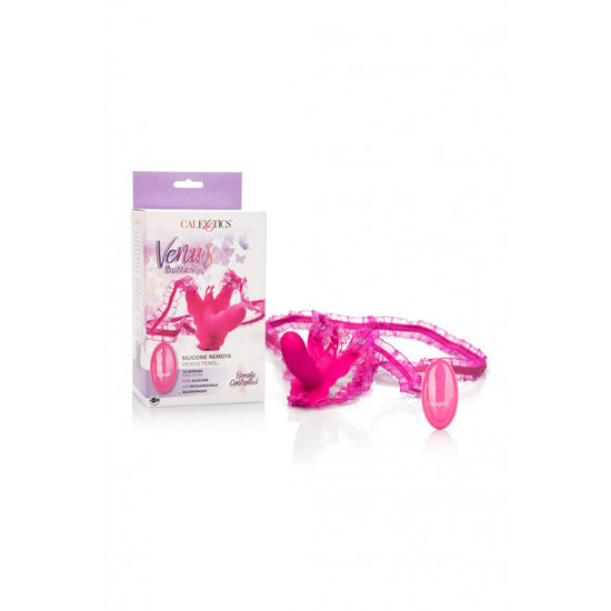 Перезарежаемый вибромассажер-бабочка Silicone Remote Venus Penis с дистанционным пультом управления