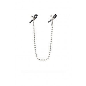 Зажимы-прищепки (украшения) для сосков с цепочкой Silver Beaded Nipple Clamps