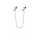 Зажимы-прищепки (украшения) для сосков с цепочкой Silver Beaded Nipple Clamps