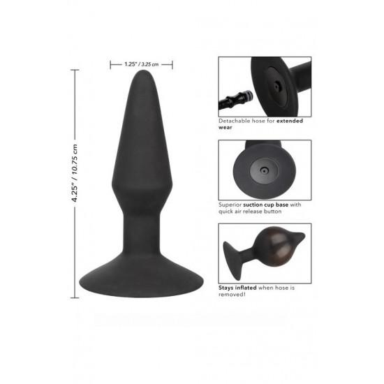 Расширяющаяся анальная пробка с отсоединяющимся шлангом Silicone Inflatable Plug (Medium)