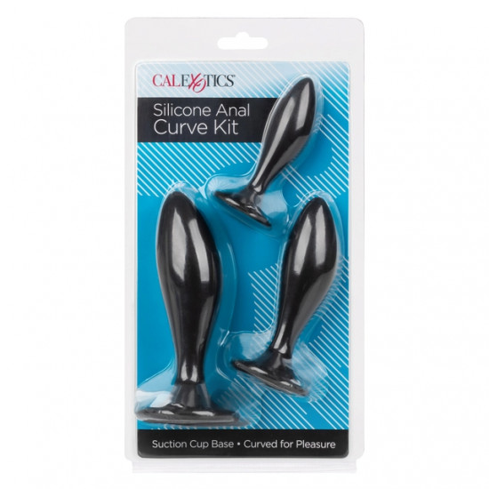 Набор из трех анальных пробок SILICONE CURVE ANAL KIT