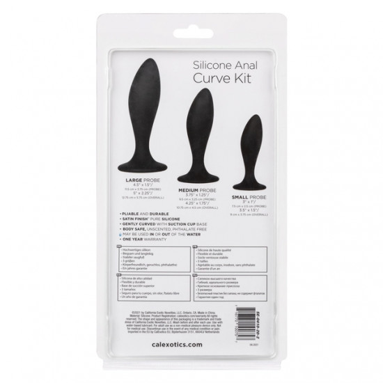 Набор из трех анальных пробок SILICONE CURVE ANAL KIT