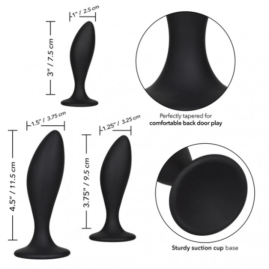Набор из трех анальных пробок SILICONE CURVE ANAL KIT