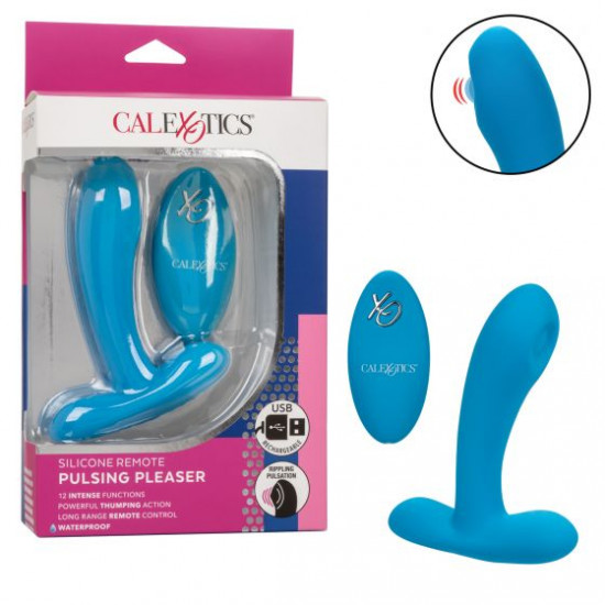 Массажер простаты с управлением при помощи пульта Silicone Remote Pulsing Pleaser