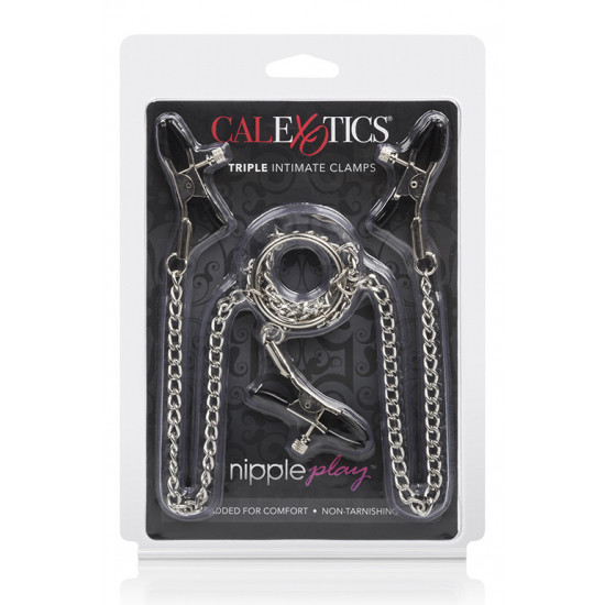 Nipple Play® Triple Intimate Clamps - Silver
