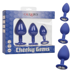 Набор из трёх анальных пробок CHEEKY CHEEKY GEM