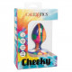 Текстурированная анальная пробка M из силикона CHEEKY MED SWIRL TIE-DYE PLUG