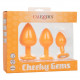 Набор из трёх анальных пробок CHEEKY CHEEKY GEM