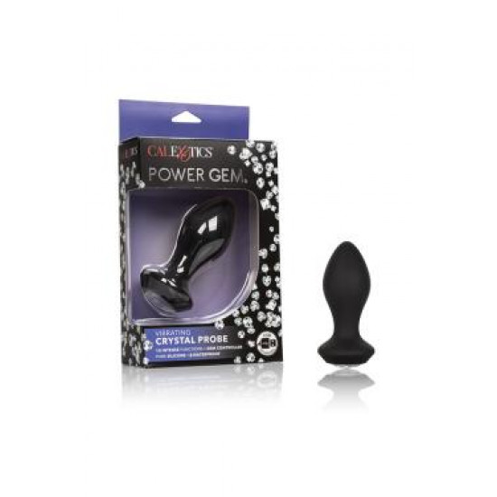 Анальная пробка с вибрацией и кристаллом Power Gem Vibrating Petite Crystal Probe