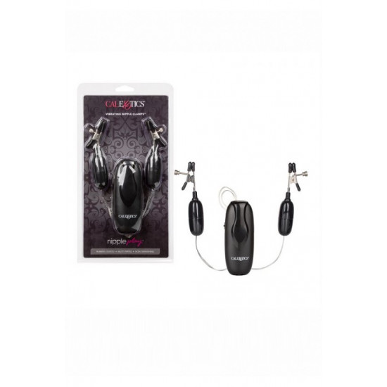 Зажимы-прищепки с утяжелением, вибрацией и пультом управления Vibrating Nipple Clamps