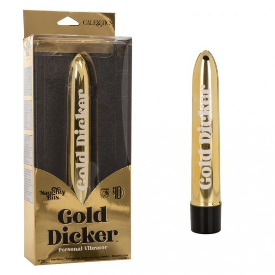 Вибромассажер NAUGHTY BITS GOLD DICKER
