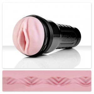Мастурбатор Fleshlight Pink Go Wave индивидуальный рельеф, вагина