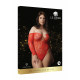 Боди Wonder Rhinestone Bodysuit Plus size (красный) со стразами.