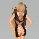 Мини-платье в мелкую сетку Penthouse ""Flame on the rock"" (S-L).