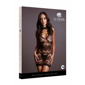 Миниплатье с кружевным рисунком Criss Cross Neck Mini Dress