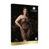 Мини платье без бретелек Star Rhinestone Plus size (черное) со стразами