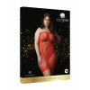 Мини платье без бретелек Star Rhinestone Plus size (красное) со стразами.