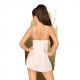 Мини платье с атласными деталями c трусиками в комплекте ""Casual seduction"" white (S/M)
