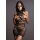 Миниплатье с высоким воротником High Lace Neck Net Mini Dress