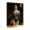 Боди Wonder Rhinestone Bodysuit Plus size (черный) со стразами