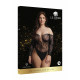 Боди Wonder Rhinestone Bodysuit Plus size (черный) со стразами