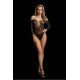 Боди Wonder Rhinestone Bodysuit (черный) со стразами